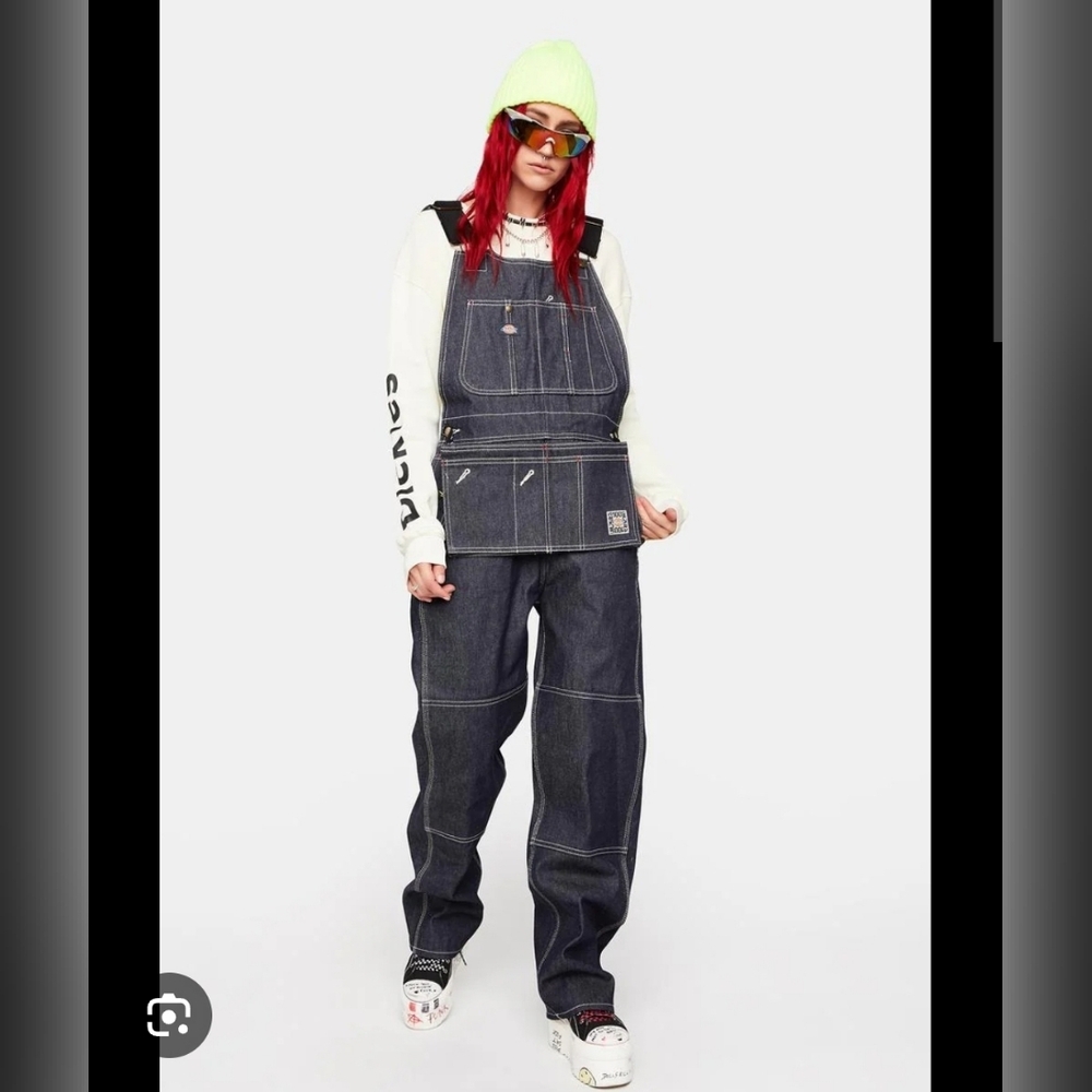 Dickies 100 Year Denim Blue Indigo Bib Overall NEW